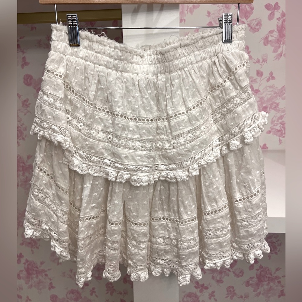 Loveshackfancy size M lace skirt